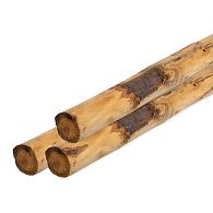 Ronde Paal Tamme Kastanjehout Geschild, Ø 10/12 x 180 cm. [W20015] Wv